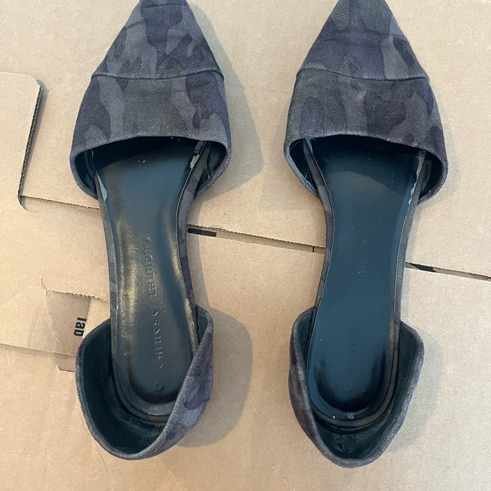 Chinese Laundry Gray Flats with Side Cutout Design
